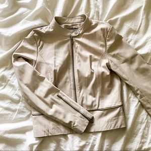 HALOGEN LEATHER JACKET